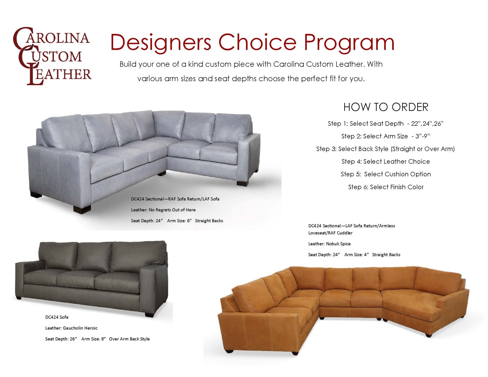 Designers Choice Program | Carolina Custom Leather
